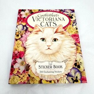 Cynthia Hart Victoriana Cats STICKER Book Floral Ephemera Crafting Junk Journal
